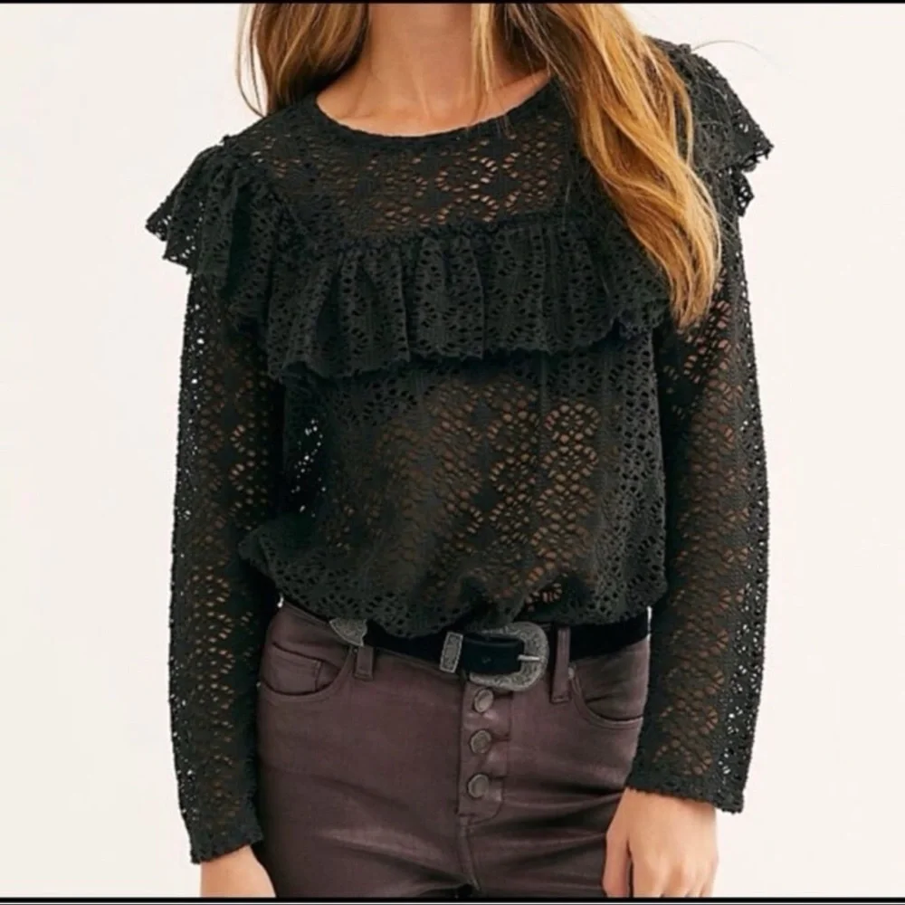 Free People Beach Feel the Love Crochet Top